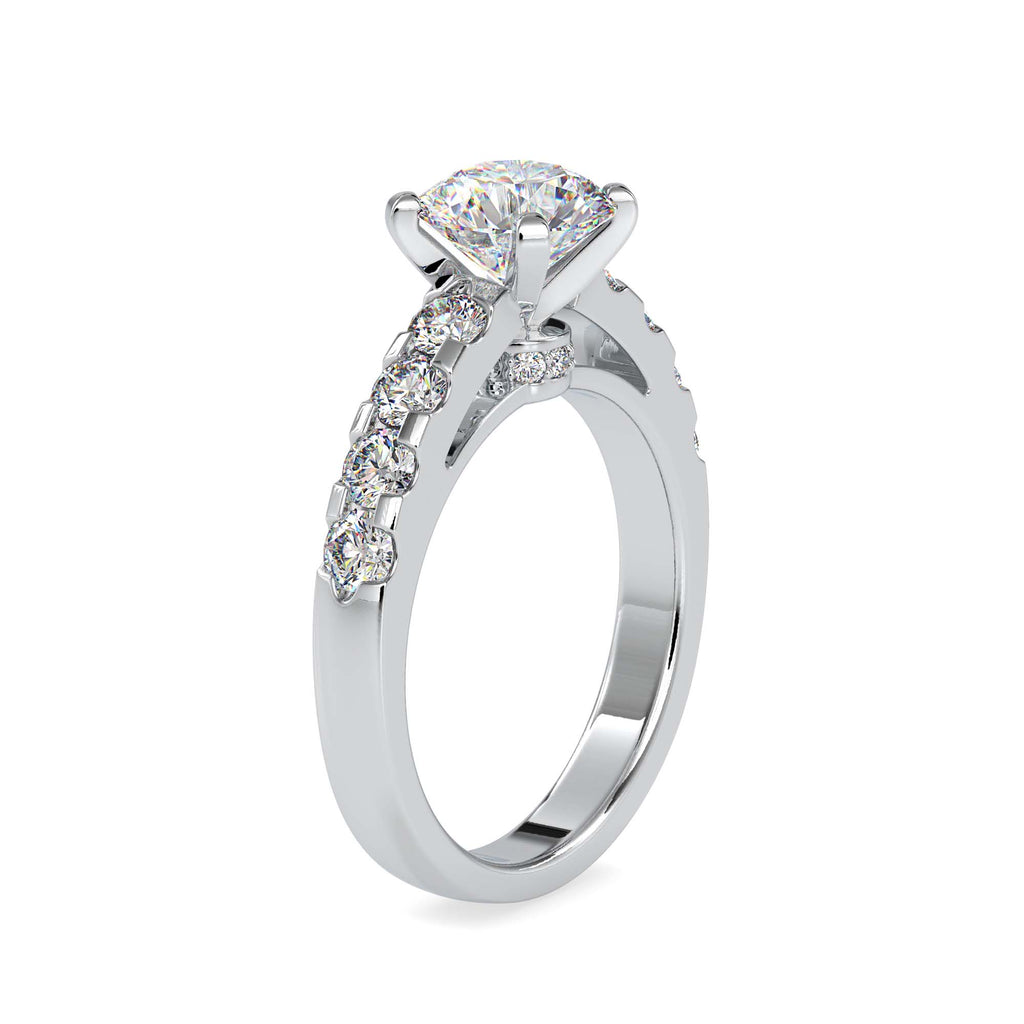 Moissanite solitaire Stella silver ring for women