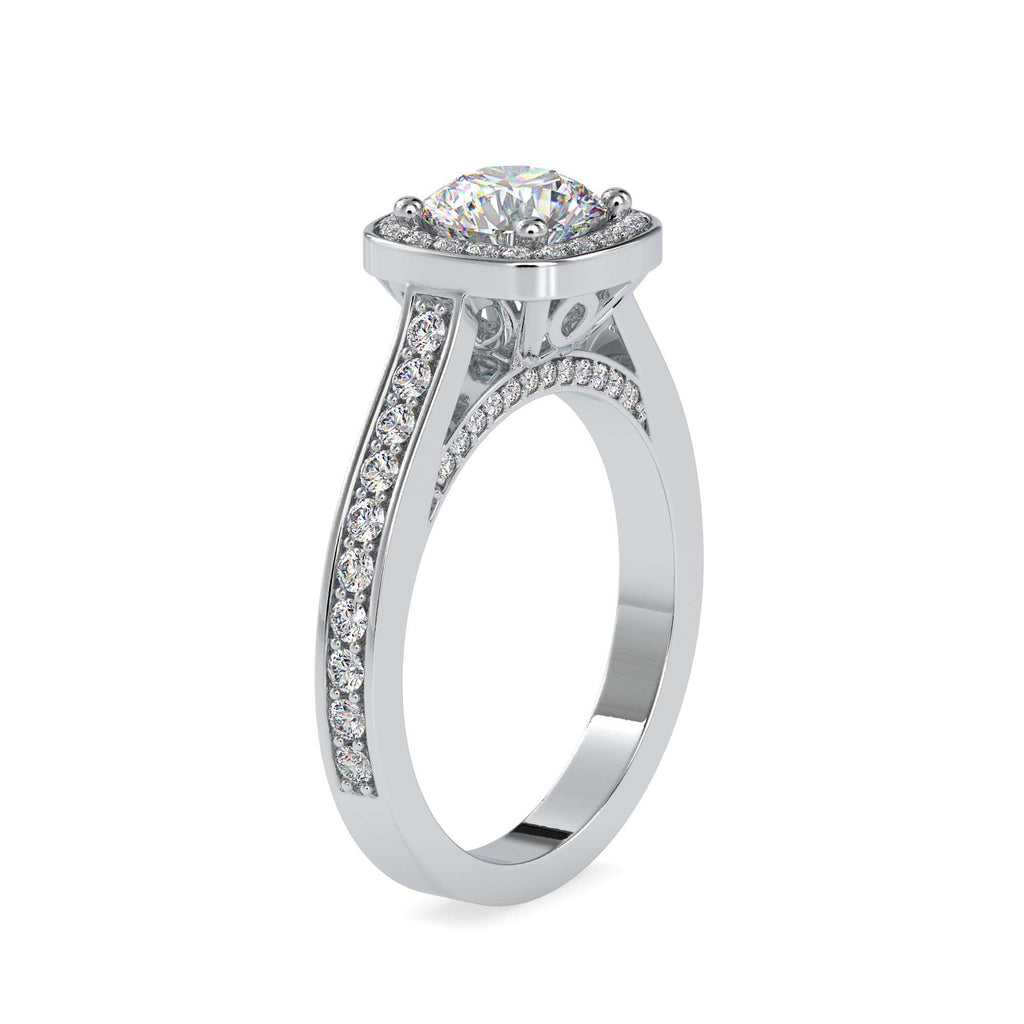 Aura cushion cut moissanite engagement ring for women Cutiefy aura 1.67ct moissanite engagement ring india Cutiefy