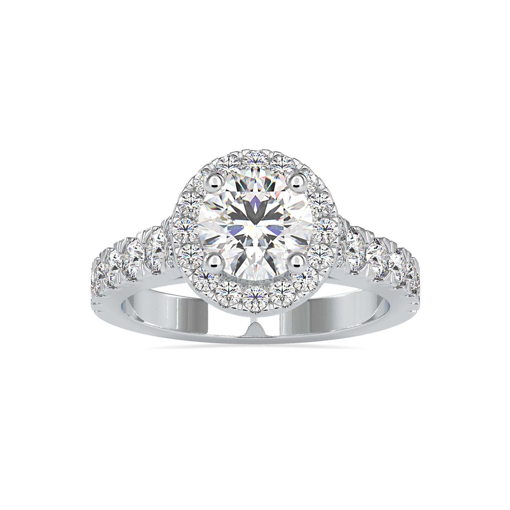 Moissanite solitaire sublimey silver ring for wife