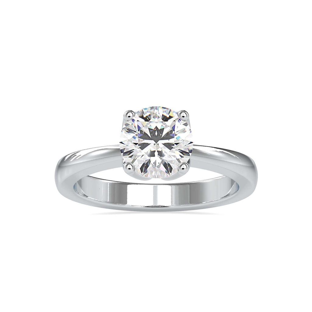 Spark 1.39ct Round Moissanite Solitaire Ring for women by Cutiefy