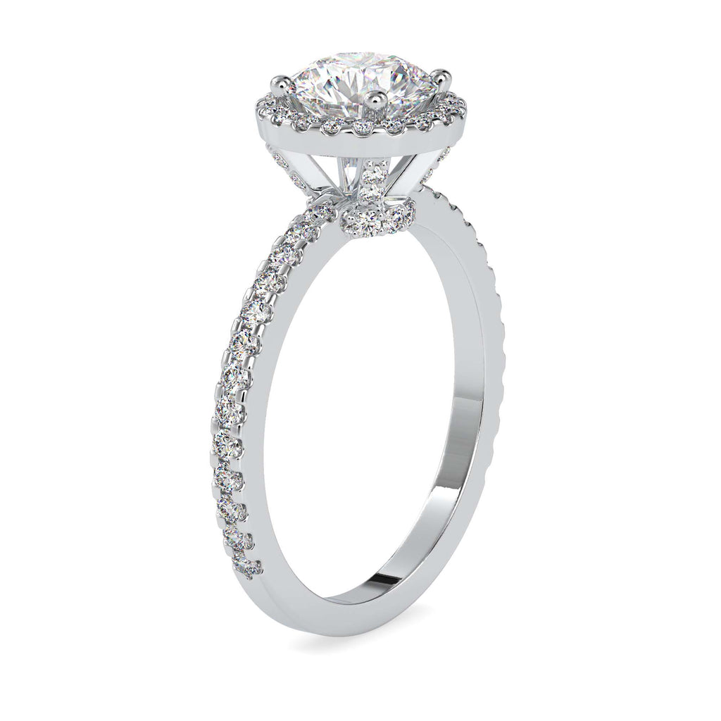 Moissanite solitaire Isla silver ring for women