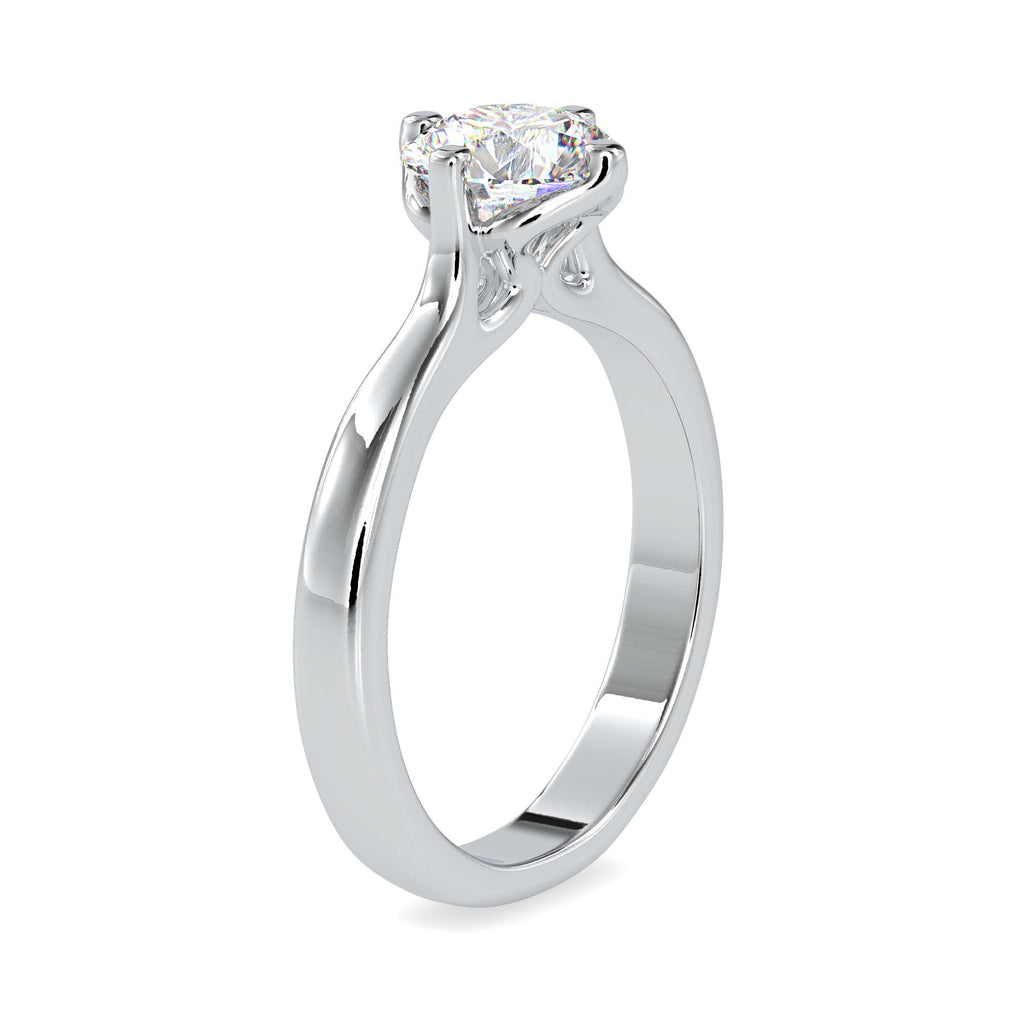 Moissanite solitaire Mia silver ring for wife