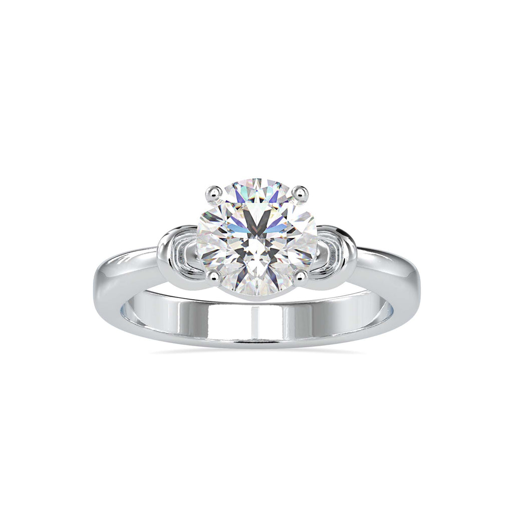 Moissanite solitaire Indefinite silver ring for women