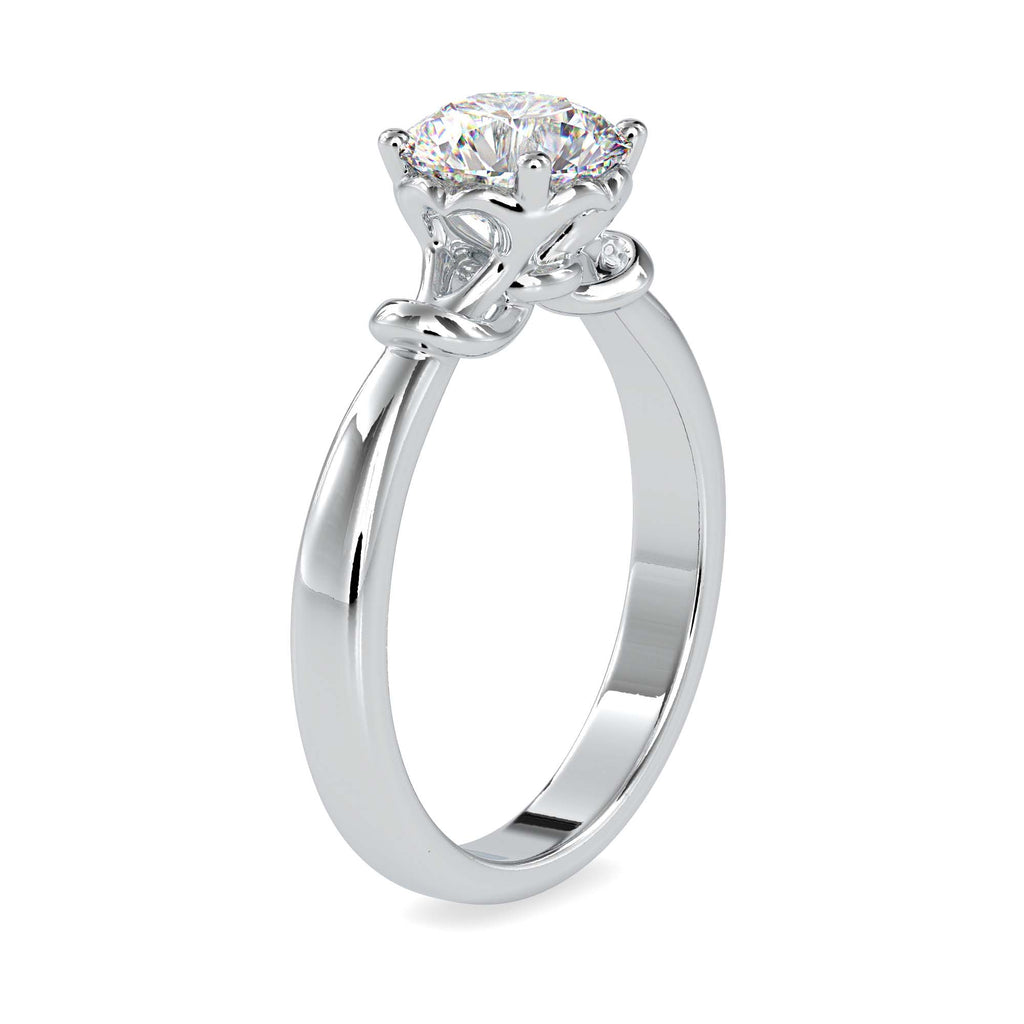 Indefinite 1.20ct Round Moissanite Solitaire Ring for women by Cutiefy