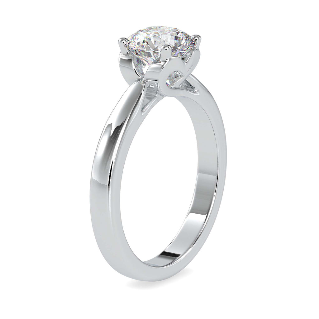 Moissanite solitaire Exquisite silver ring for wife