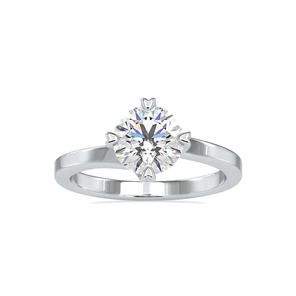Moissanite solitaire Detached silver ring for women