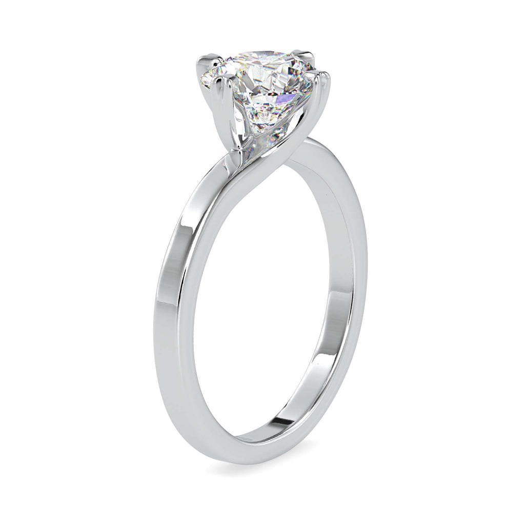 Moissanite solitaire Detached silver ring for women