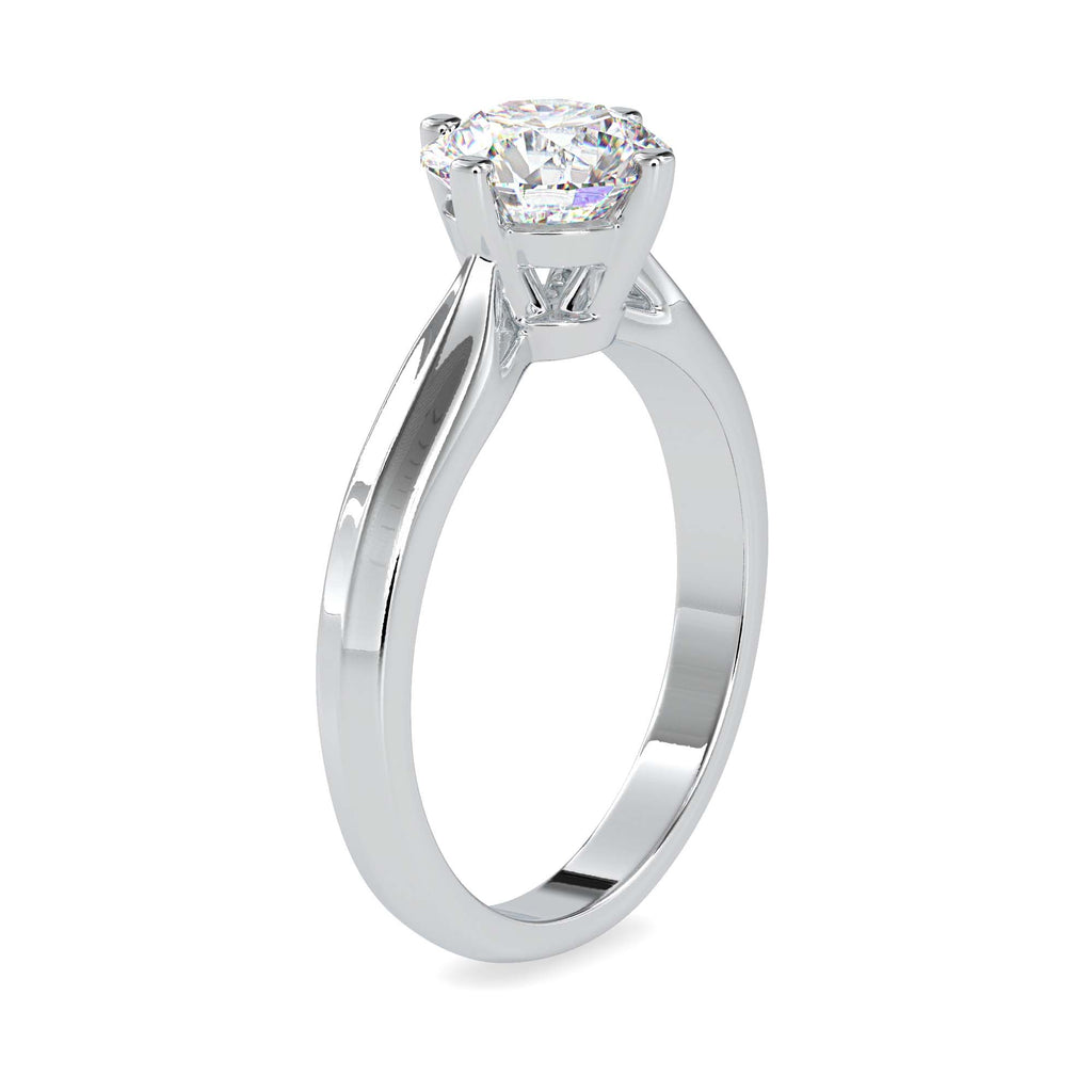 Moissanite solitaire Kelly silver ring for wife