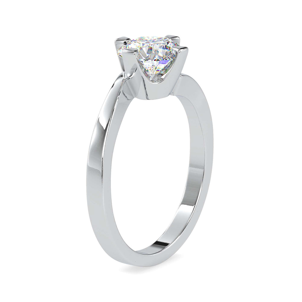 Moissanite solitaire Elegant  silver ring for wife