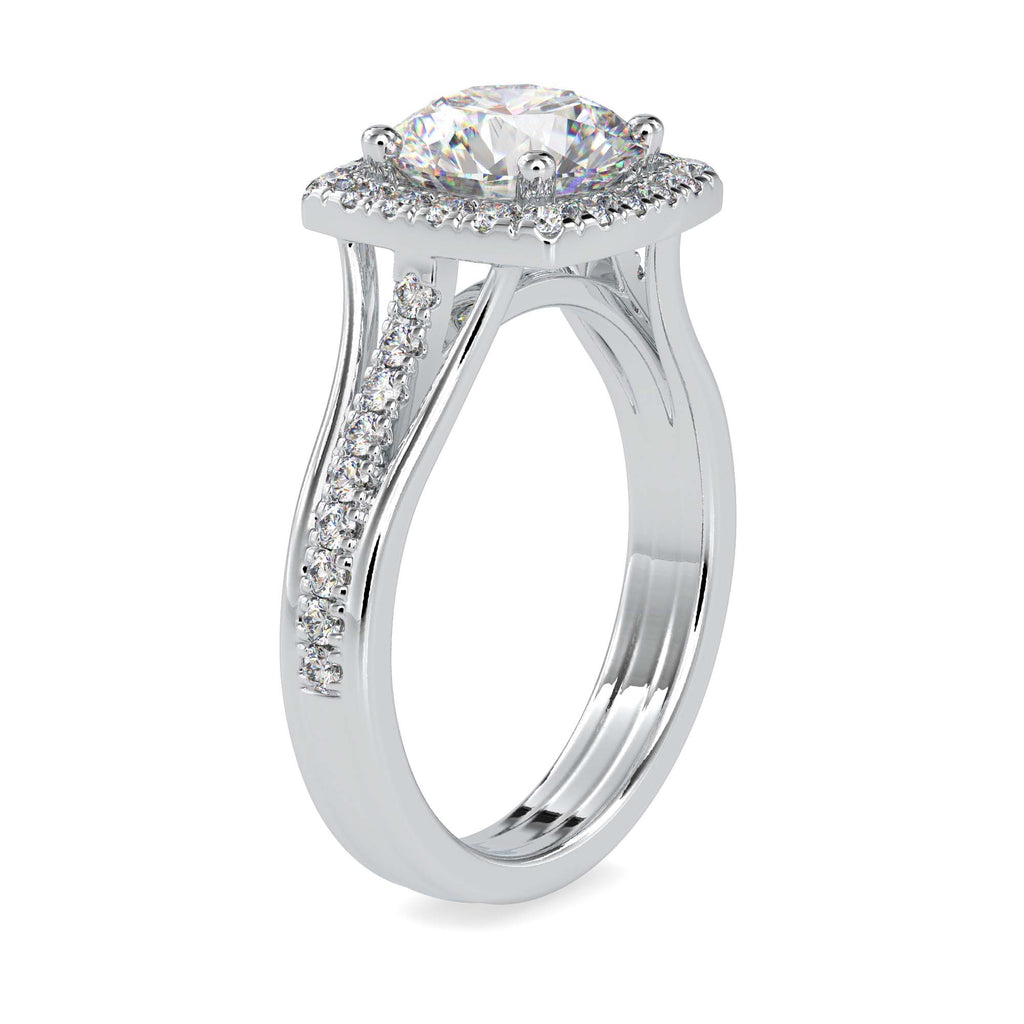Moissanite solitaire Everly silver ring for women