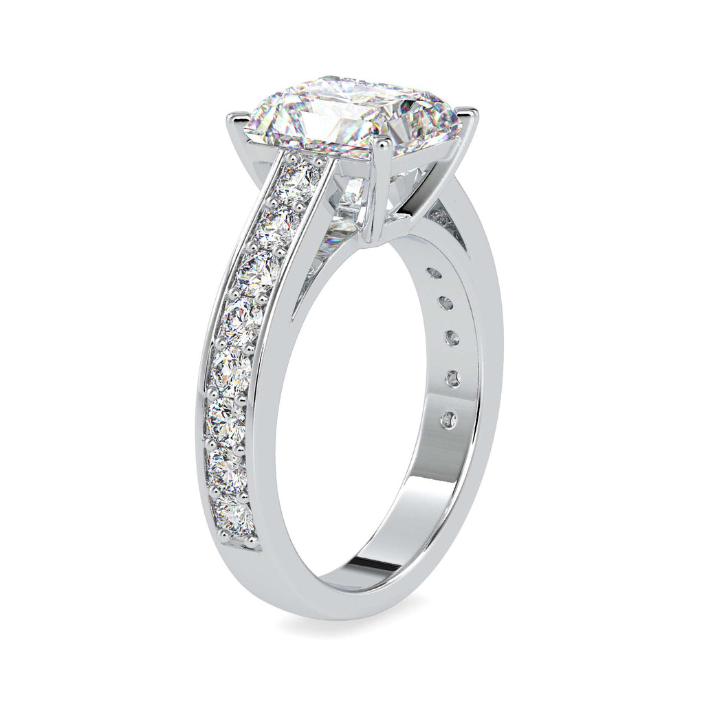 Moissanite solitaire Hazel silver ring for wife