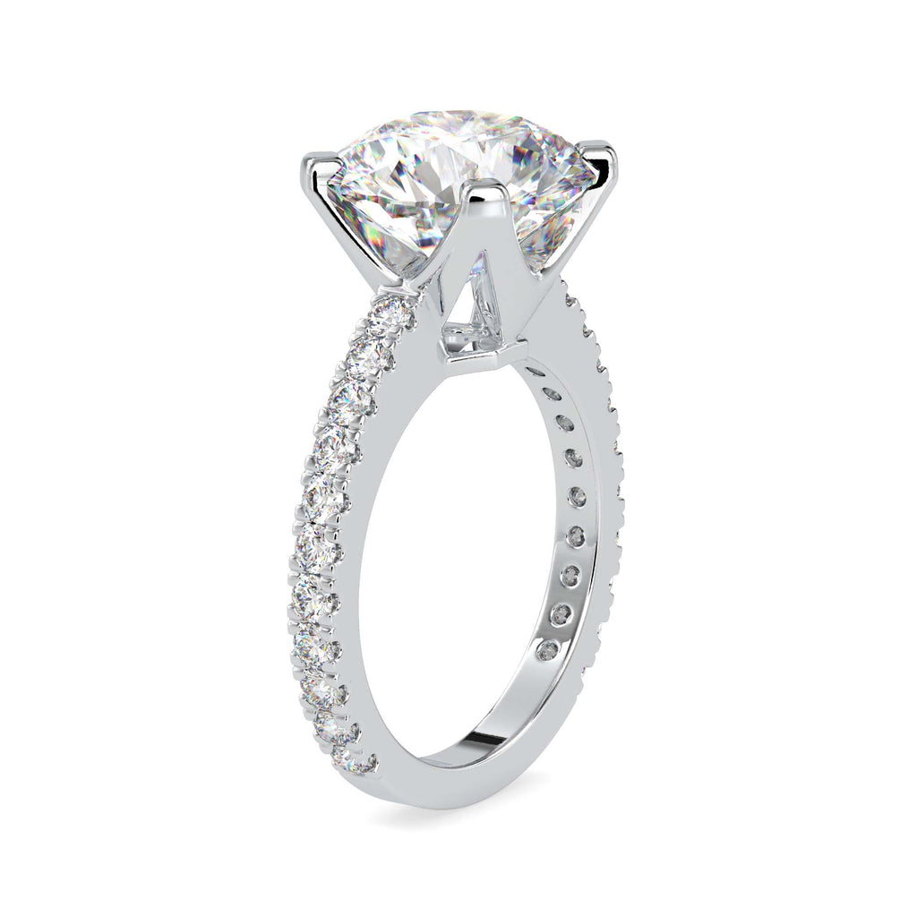 Moissanite solitaire Ella silver ring for wife