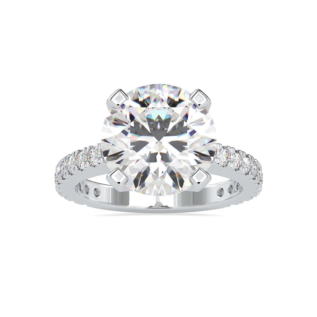 Moissanite solitaire Ella silver ring for wife