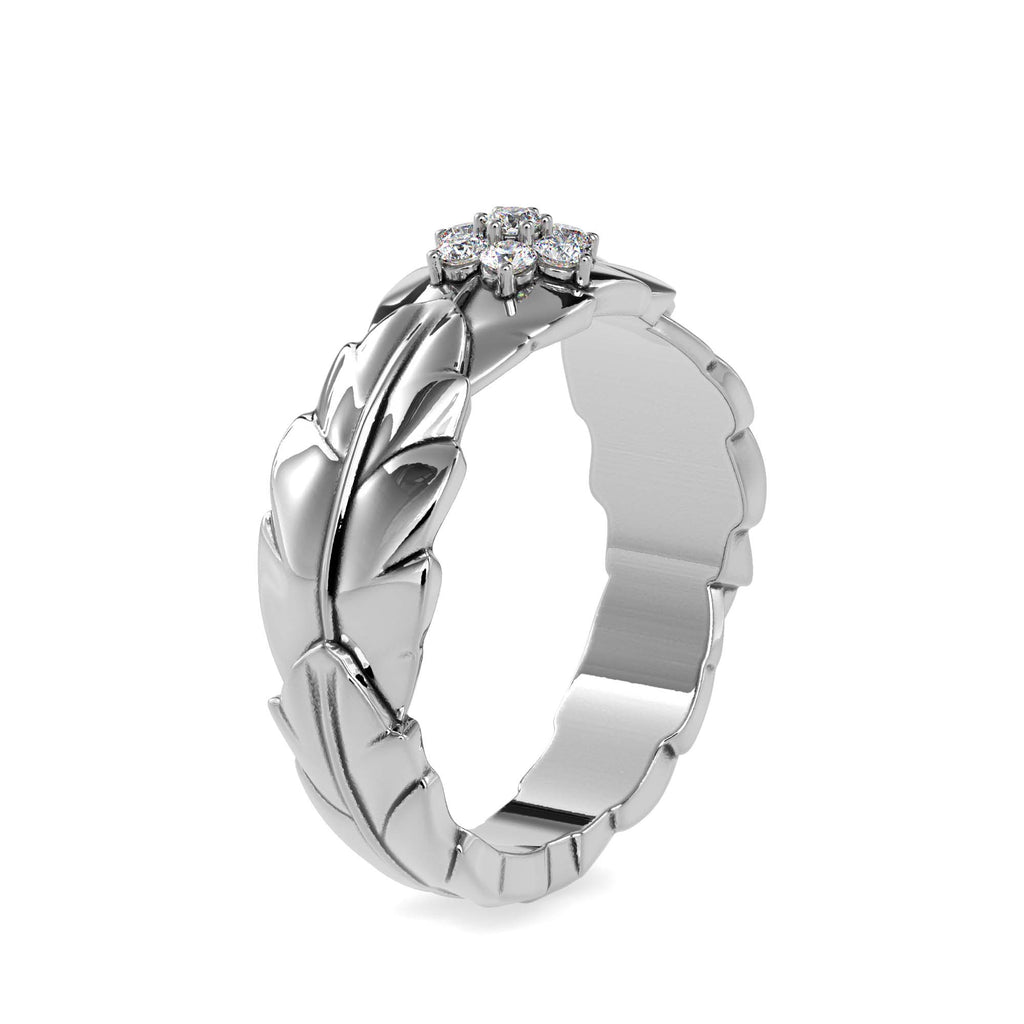 Moissanite solitaire Jiti silver ring for wife
