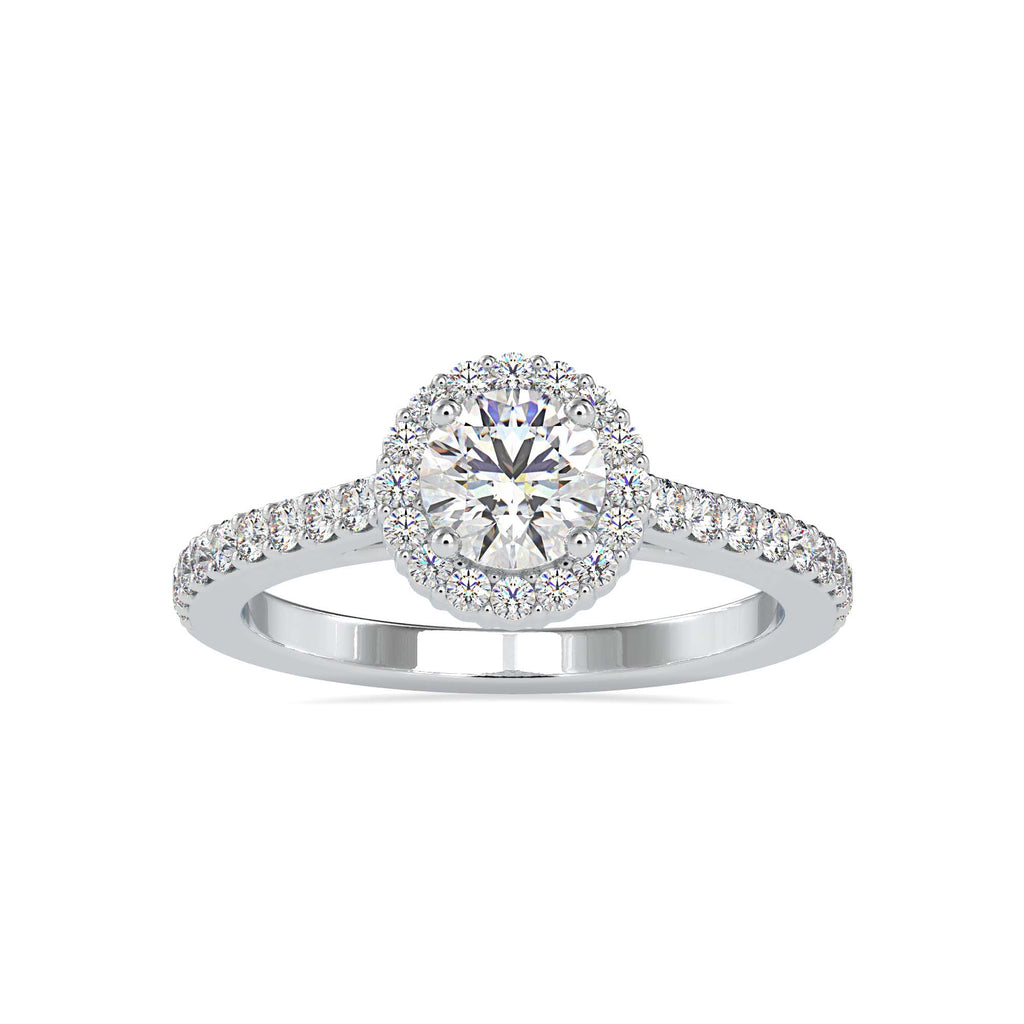 Moissanite solitaire Soiree silver ring design
