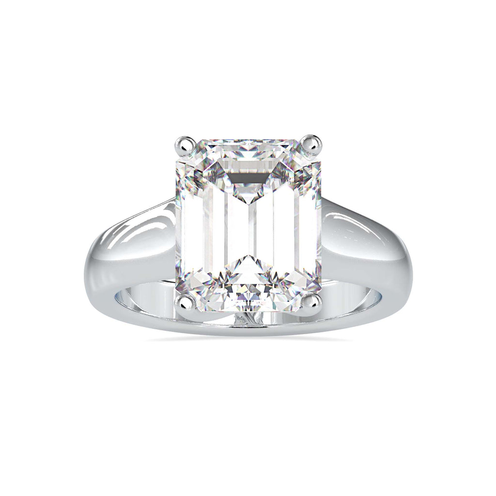 Moissanite solitaire Paradise silver ring for wife