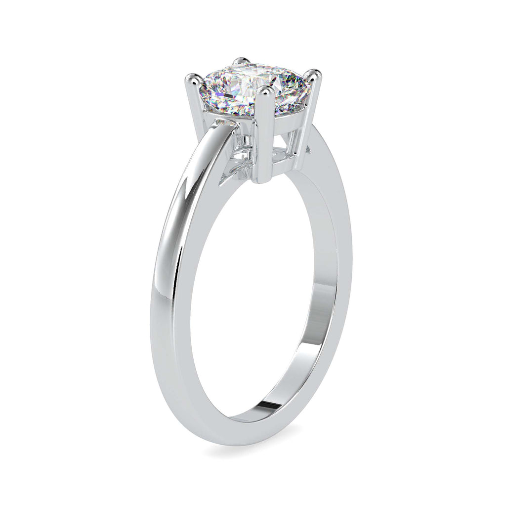 Moissanite solitaire Decal silver ring for wife