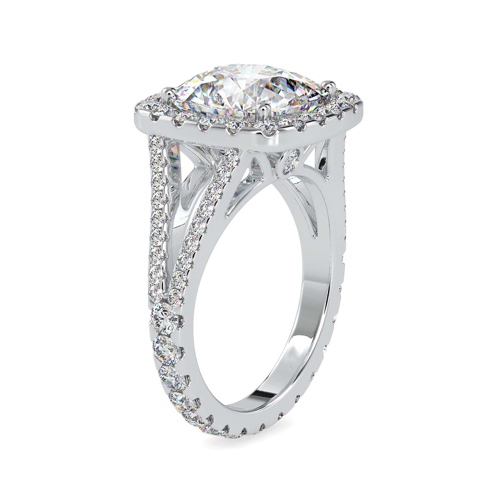 Moissanite solitaire Edhas silver ring for wife