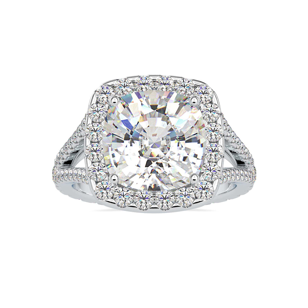 Moissanite solitaire Edhas silver ring for wife