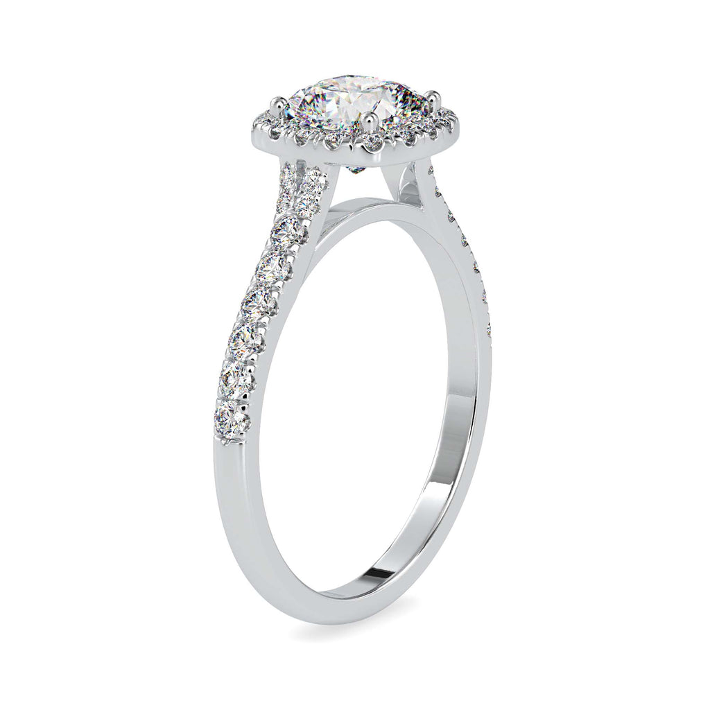 Moissanite solitaire Ariel silver ring design