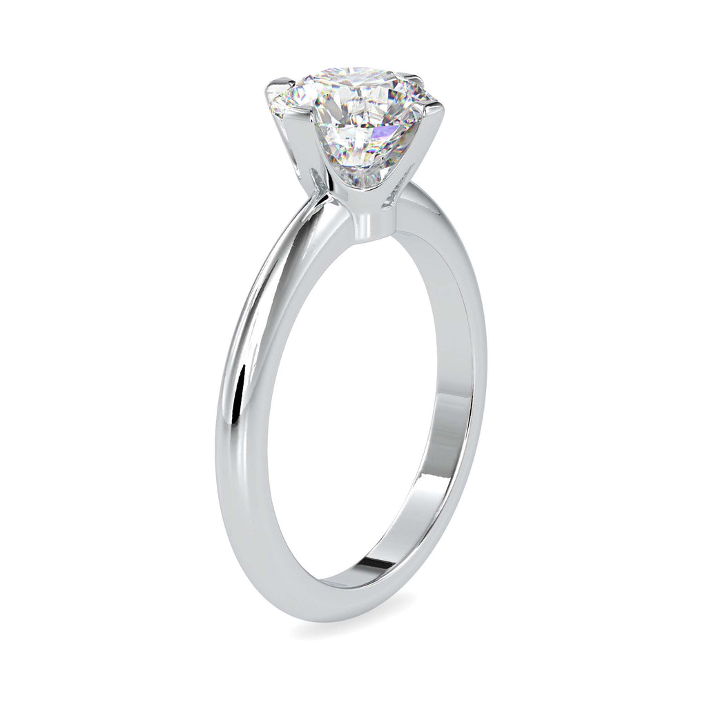Moissanite solitaire Remi silver ring for women