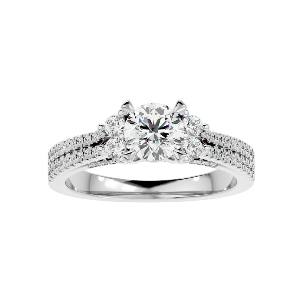Moissanite solitaire Natasha silver ring design