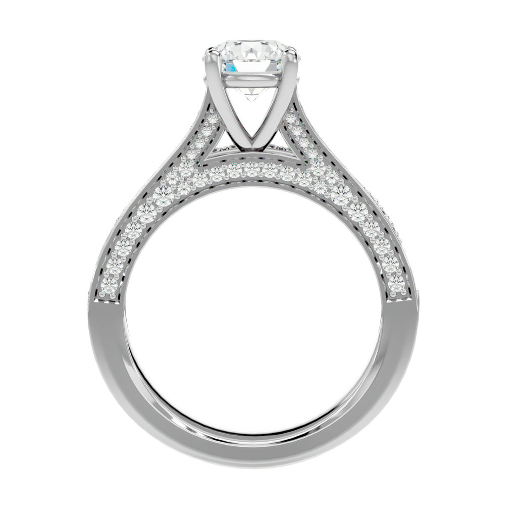 Moissanite solitaire Gera silver ring design