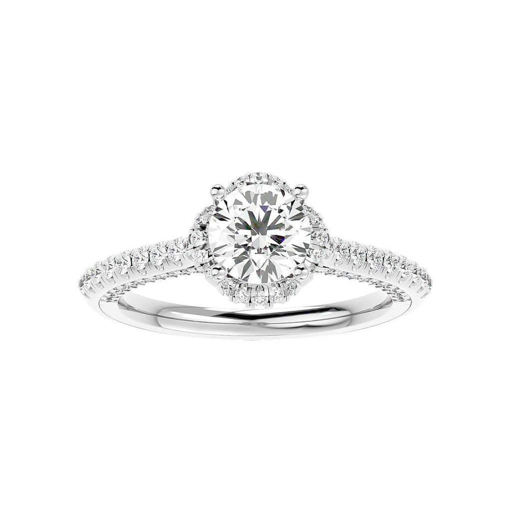 Moissanite solitaire Triumph silver ring for wife