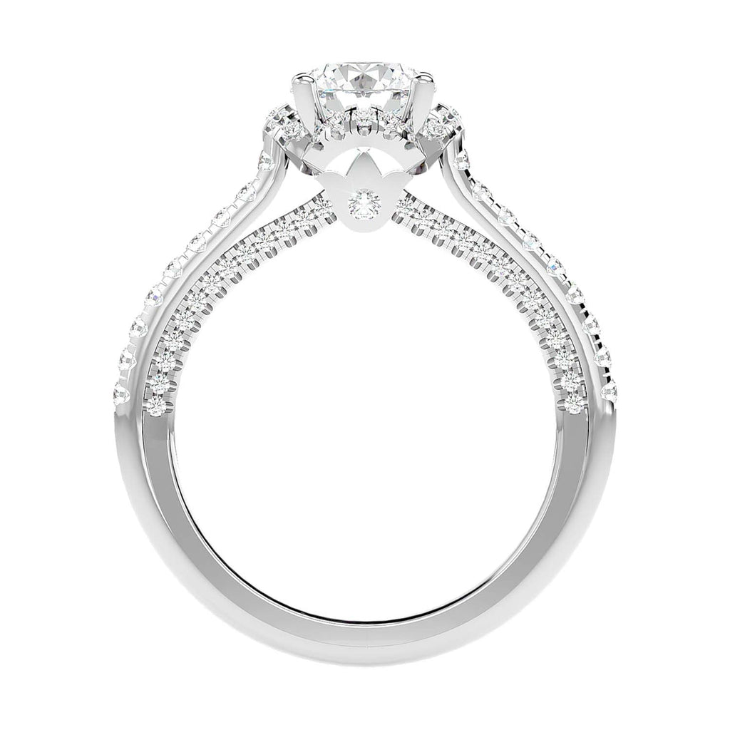 Moissanite solitaire Triumph silver ring for wife