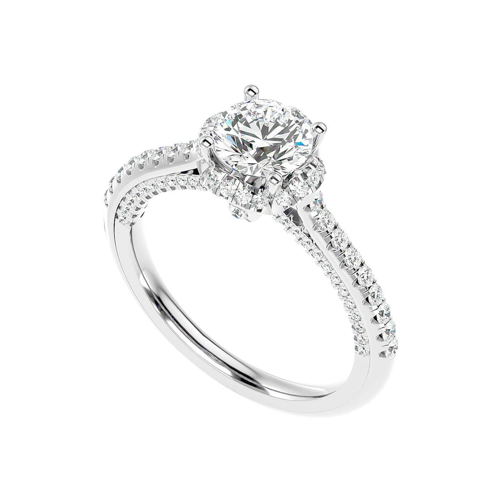 Moissanite solitaire Triumph silver ring for wife