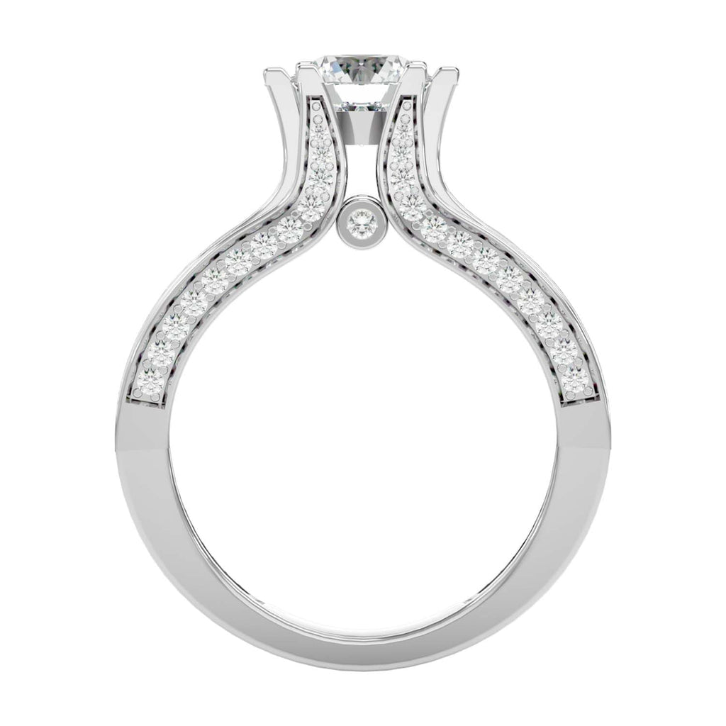 Moissanite solitaire Dina  silver ring for wife