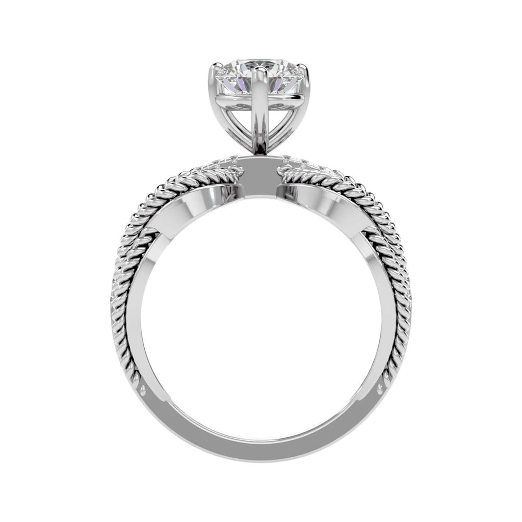 Bruni round cut moissanite ring for women Cutiefy Bruni moissanite solitaire ring india Cutiefy