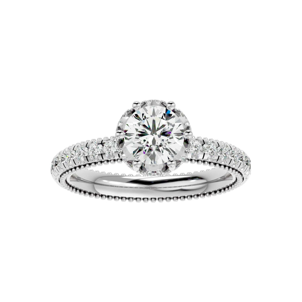 Moissanite solitaire Zarif silver ring design