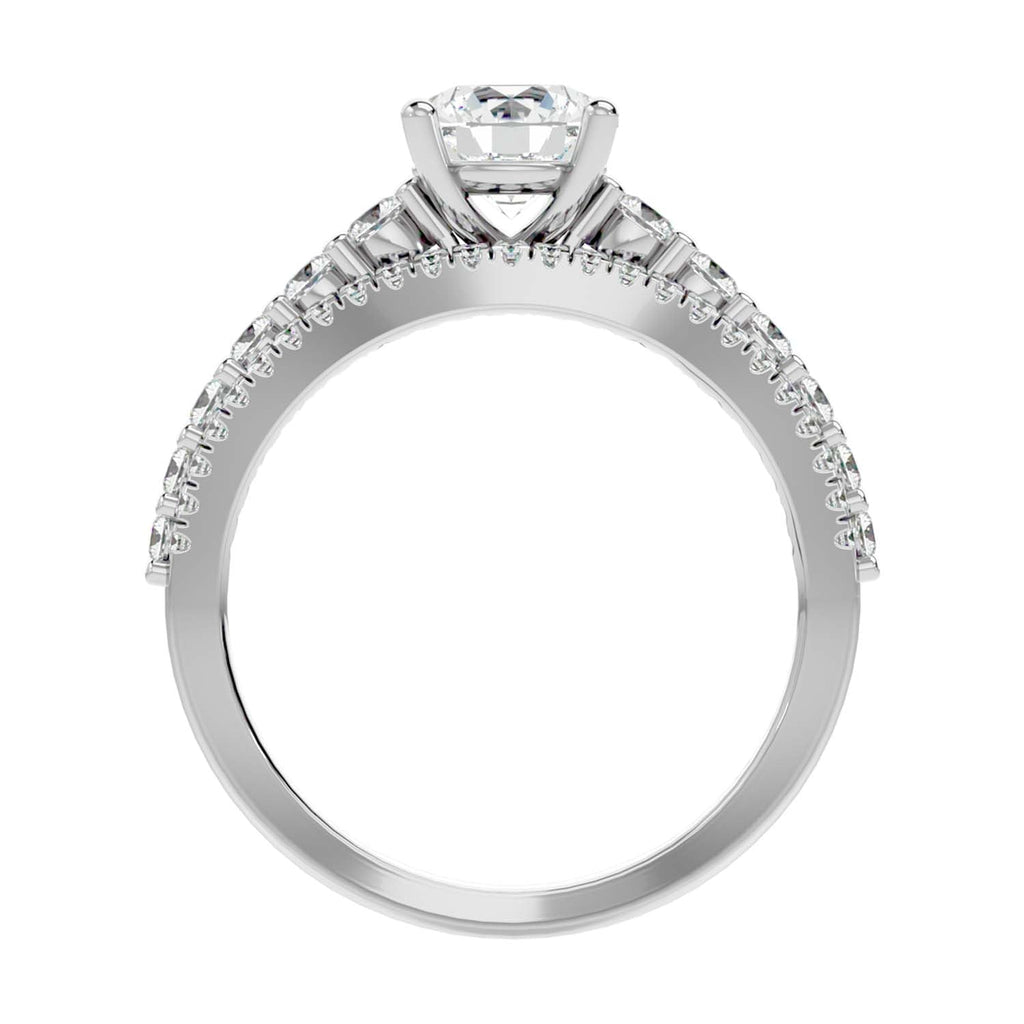 Moissanite solitaire Pepe silver ring for wife