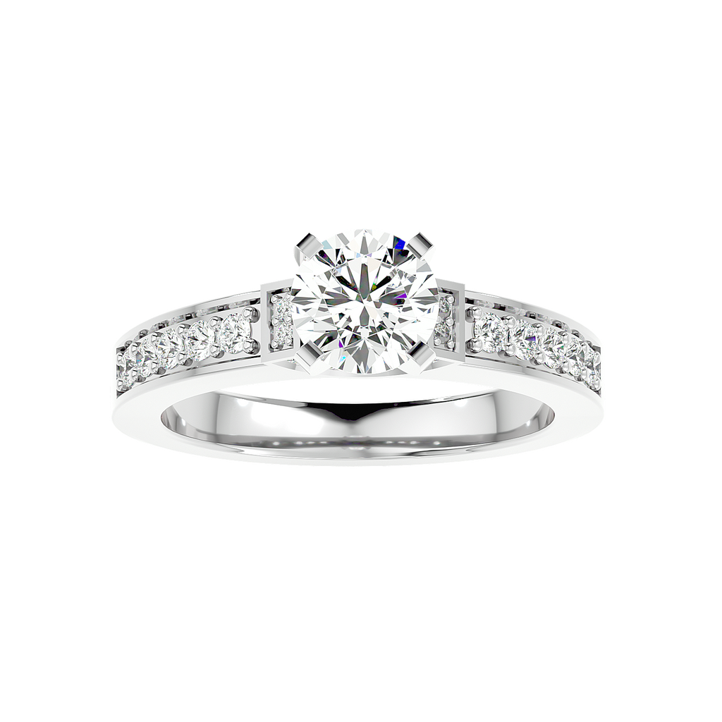 Moissanite solitaire Bexy silver ring design