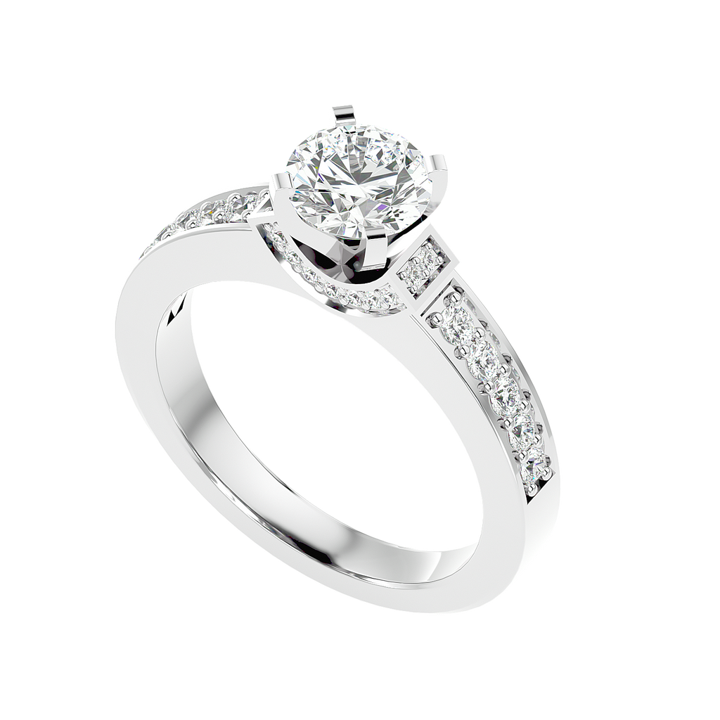 Moissanite solitaire Bexy silver ring design