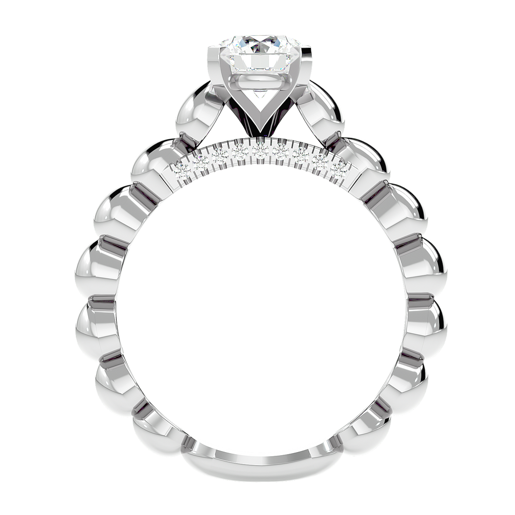Boble round cut moissanite ring for women Cutiefy boble moissanite solitaire ring india Cutiefy