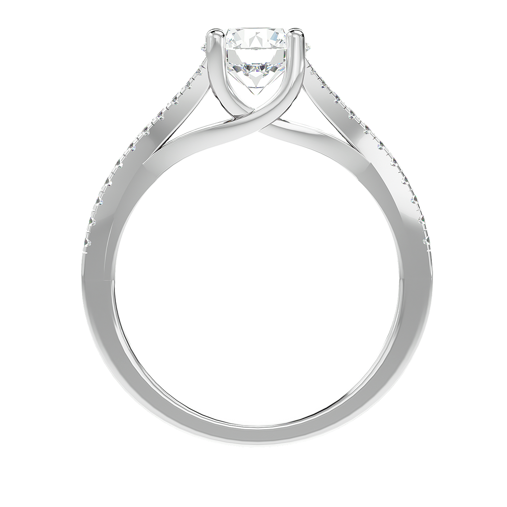 Moissanite solitaire Nqra silver ring design