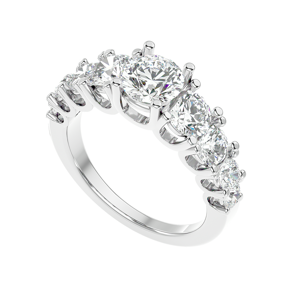 Moissanite solitaire Kruna silver ring for women