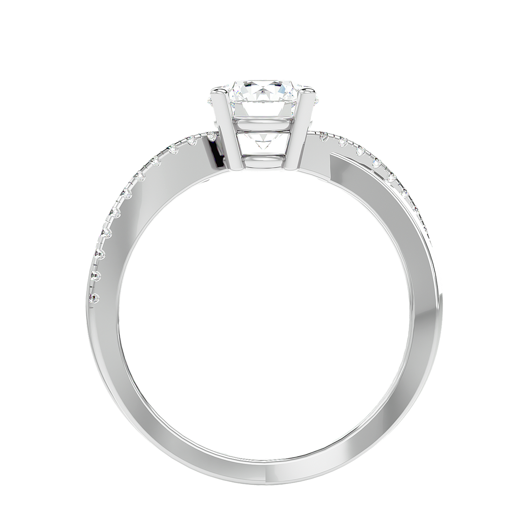 Moissanite solitaire Petra silver ring for women