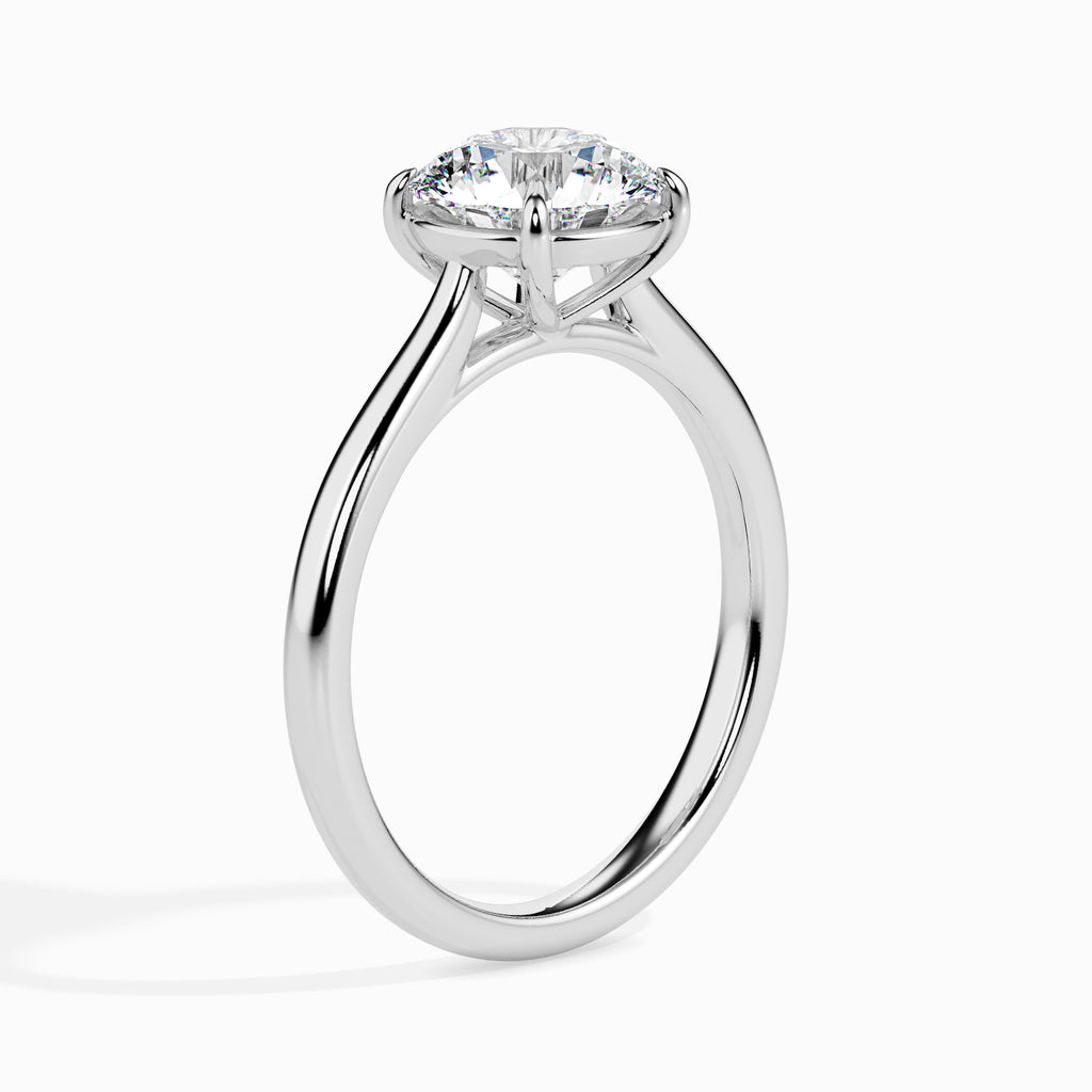 Moissanite solitaire Dyumna silver ring for women