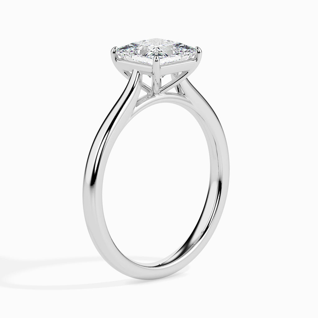 Moissanite solitaire Ava silver ring for women