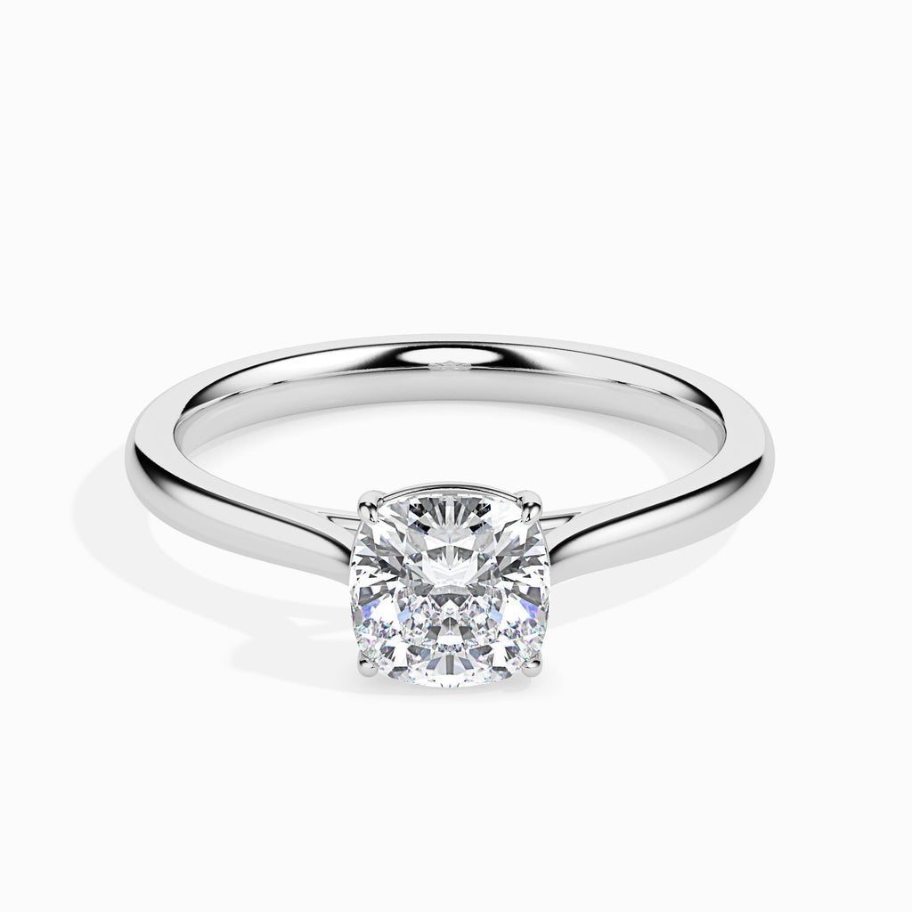 Moissanite solitaire Susthu silver ring for wife