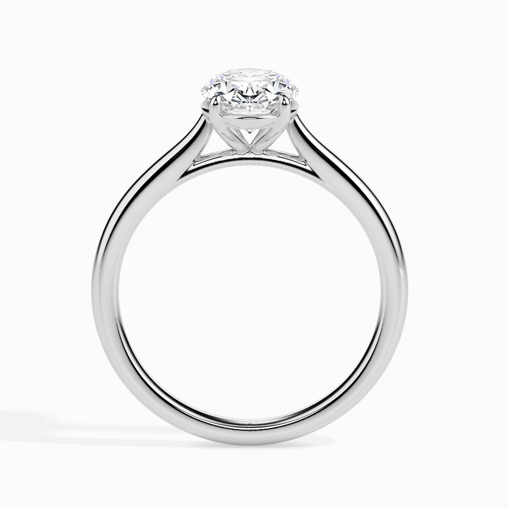 Moissanite solitaire Kanti silver ring for women