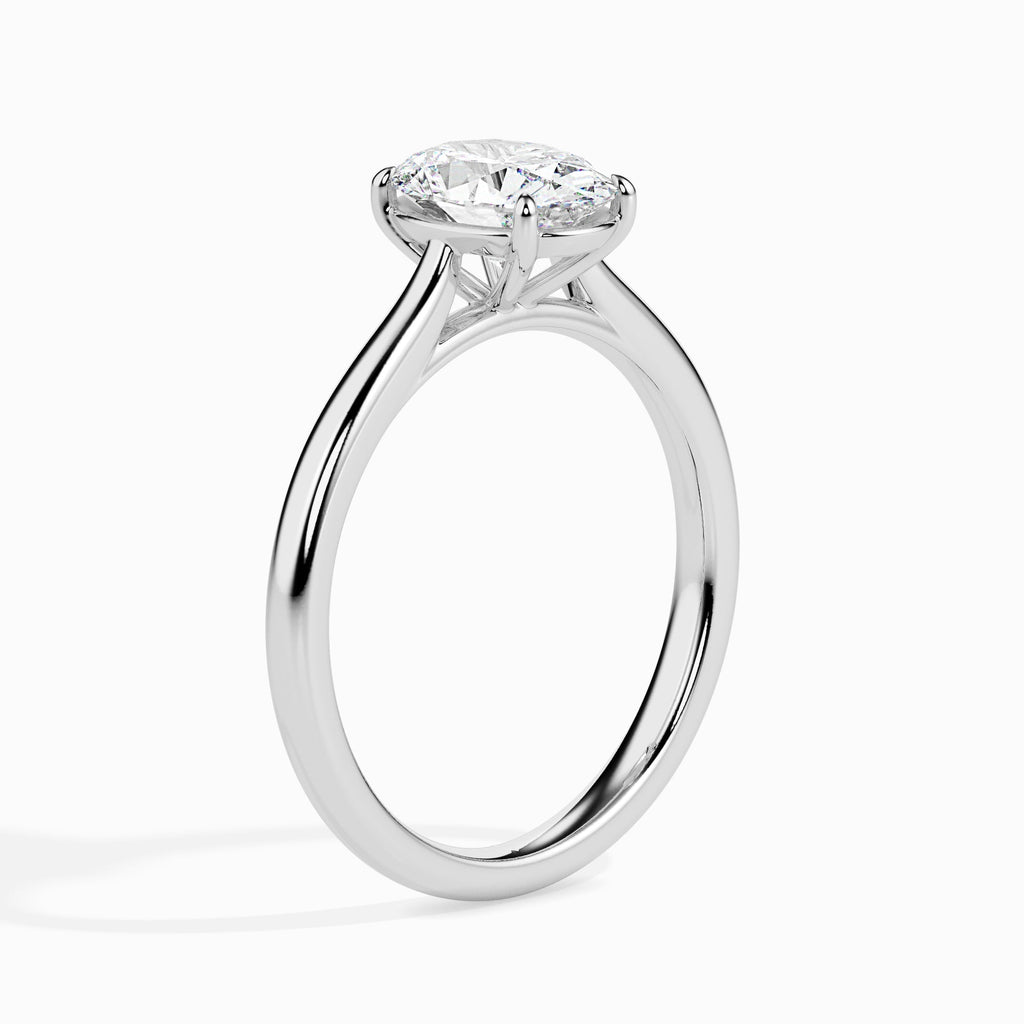 Moissanite solitaire Shoony silver ring for wife