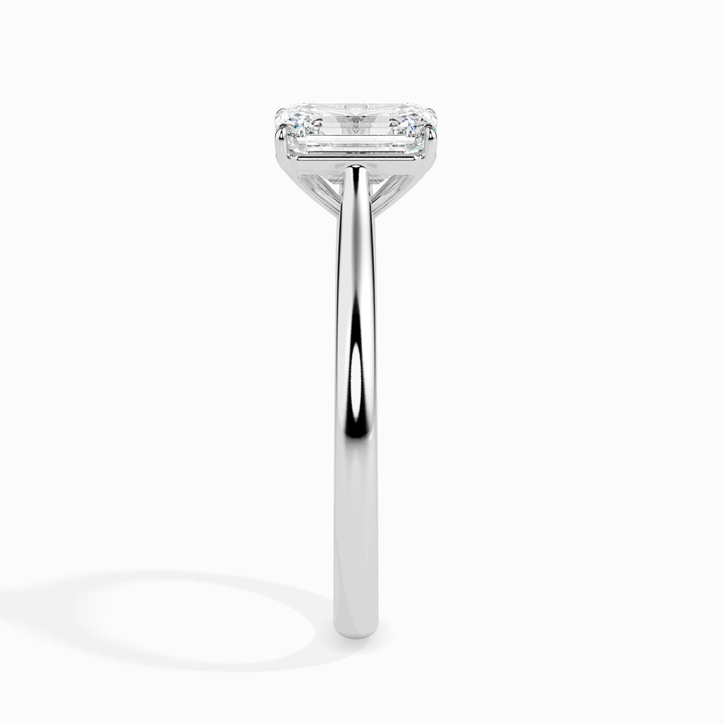 Moissanite solitaire Ratna silver ring for wife