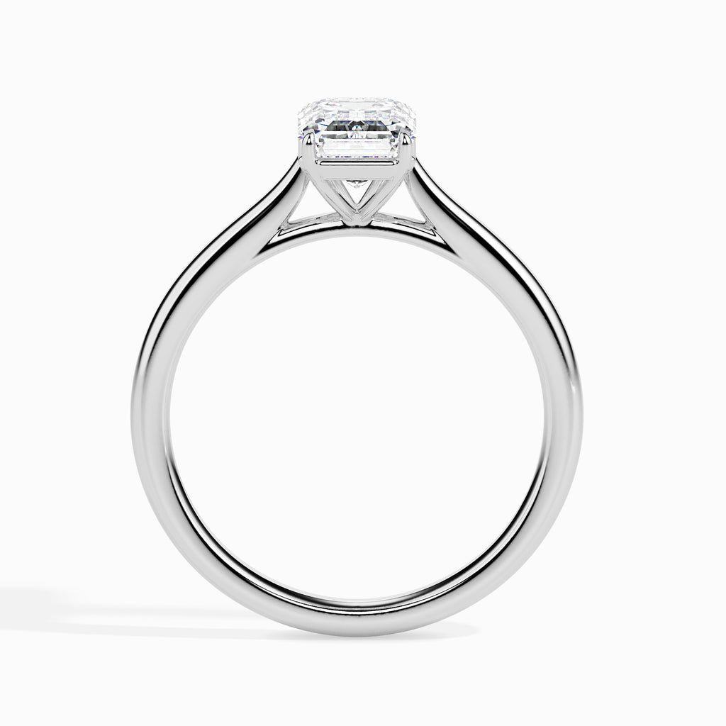 Moissanite solitaire Prana silver ring for wife