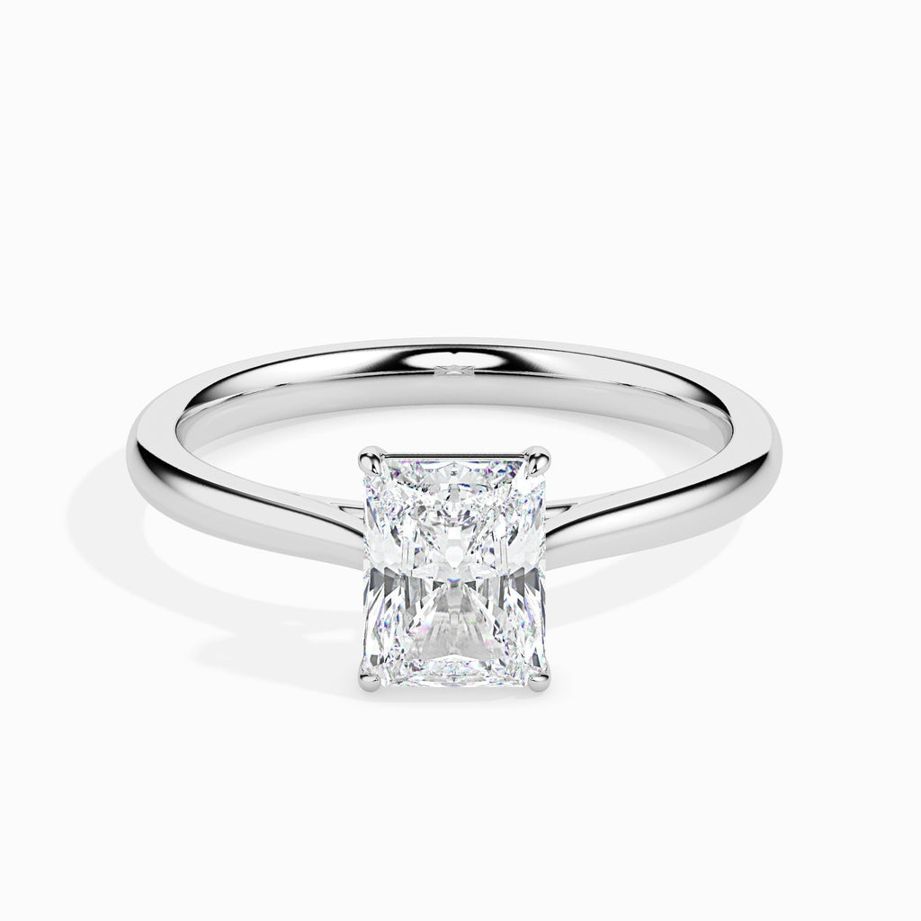 Moissanite solitaire Bliss silver ring for wife