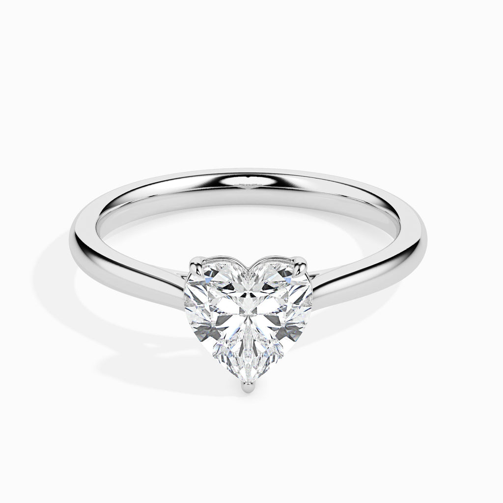 Moissanite solitaire Gianna silver ring for wife