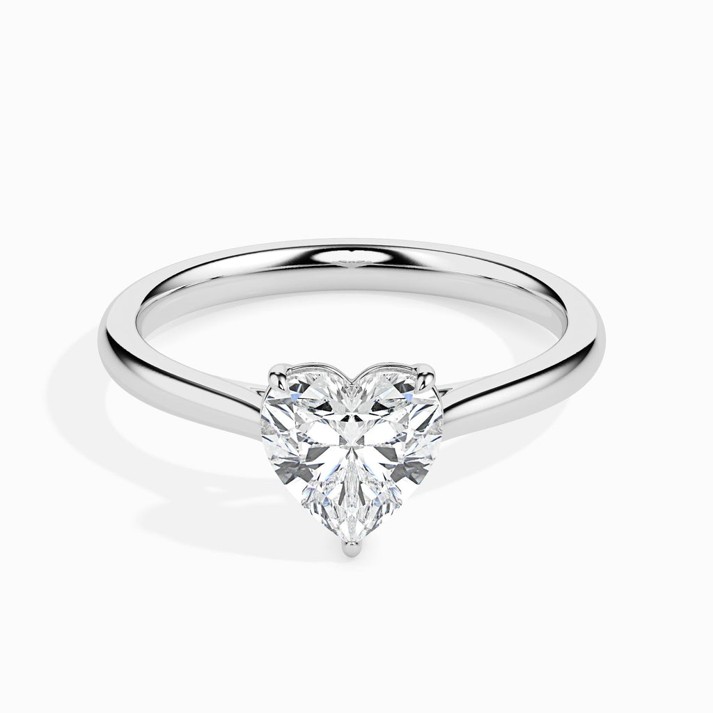 Tejo 2ct Heart Moissanite Solitaire Ring for women by Cutiefy